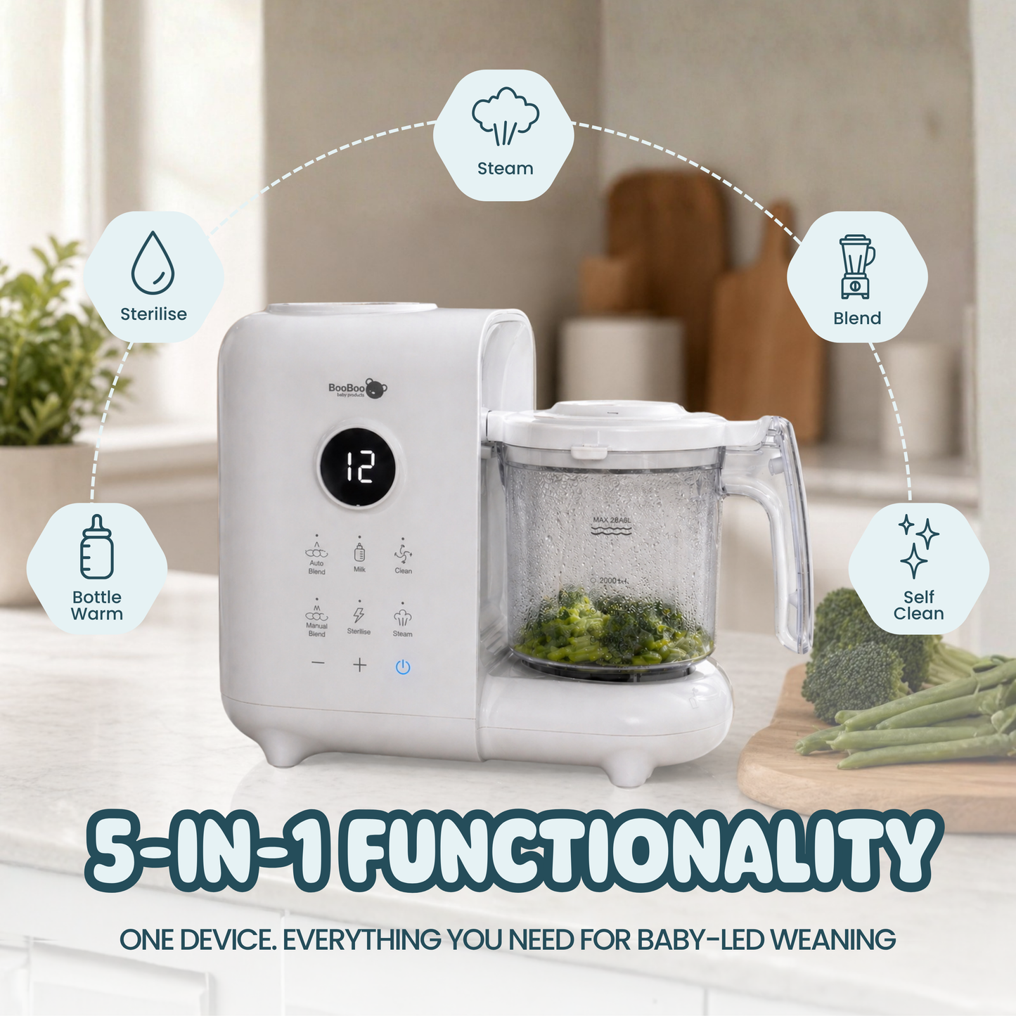 PureePro Lite 5-in-1 Self-Cleaning Baby Food Maker