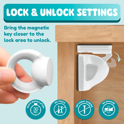 Magnetic safety locks (8 pack)