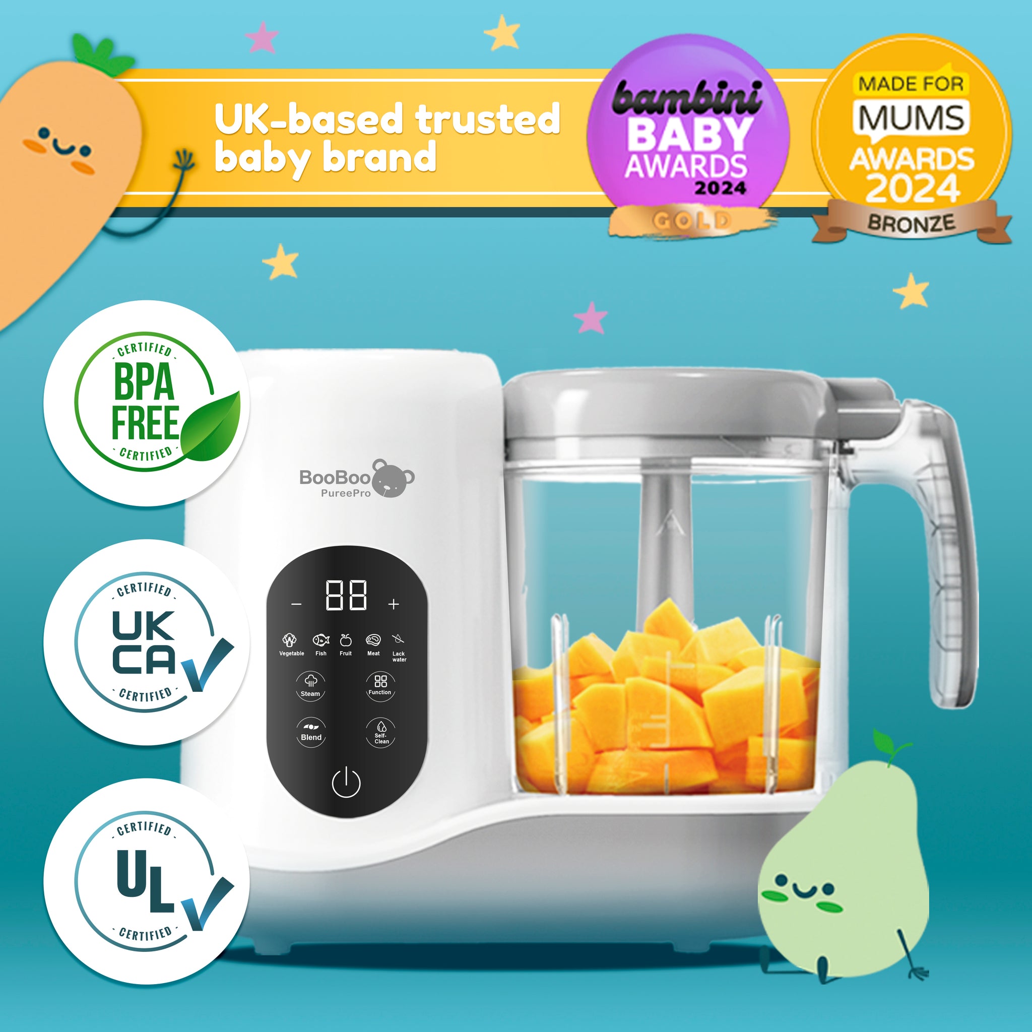 Steamer Blender Best Machine To Make Baby Food Booboo® Baby Food
