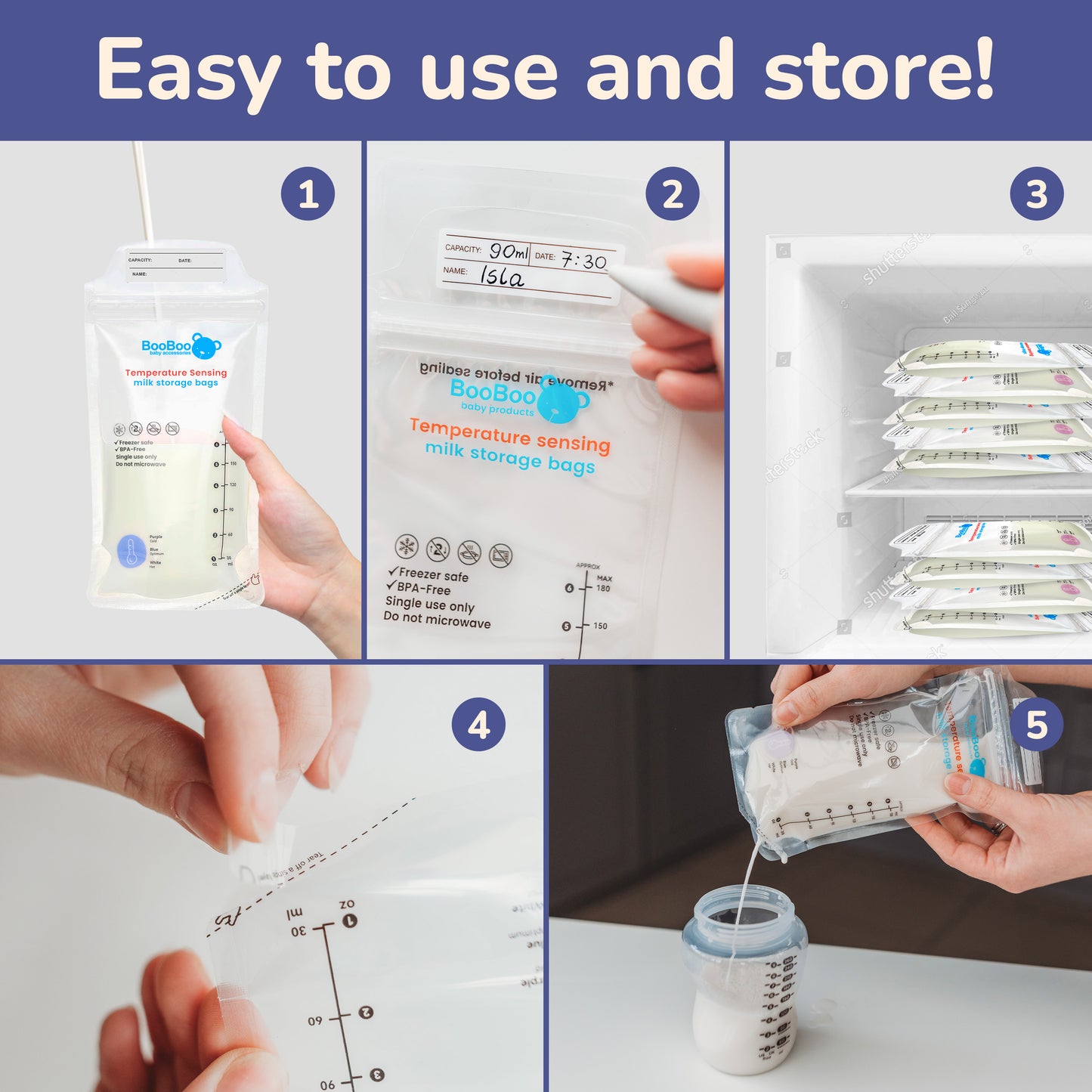 Breast Milk Storage Bags (80 Pack)