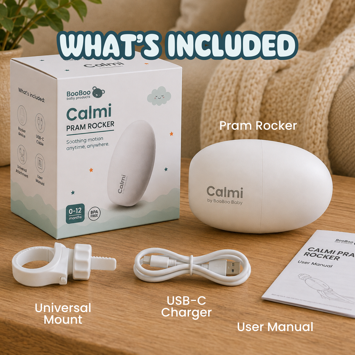 BooBoo Baby Calmi Pram Rocker