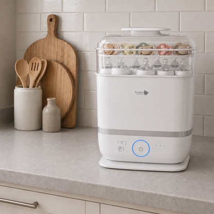 Large Capacity Steam Steriliser for Baby Bottles, Dummies, Toys, and Everyday Accessories