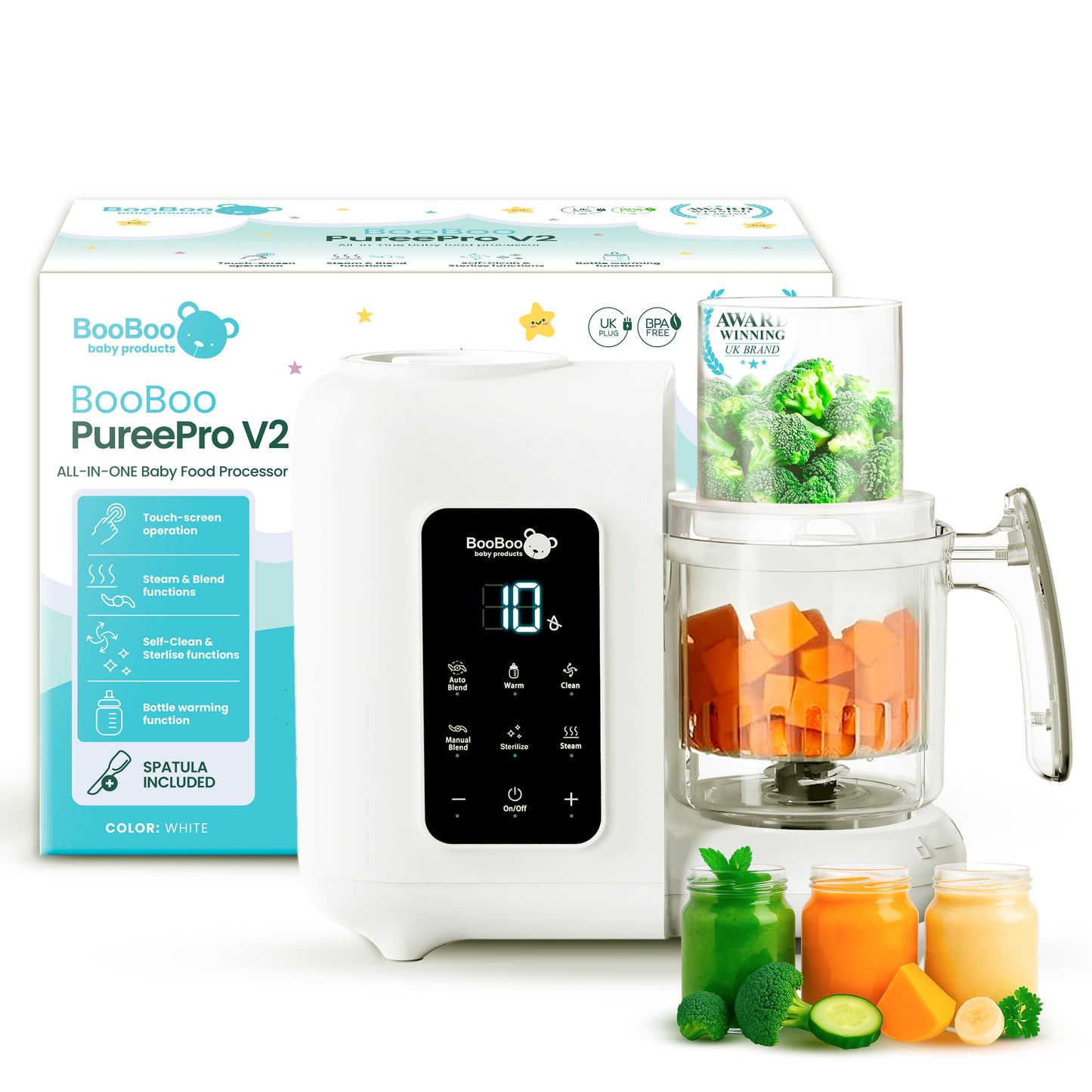 PuréePro® V2 Baby Food Maker, 5 in 1 Multifunctional Processor
