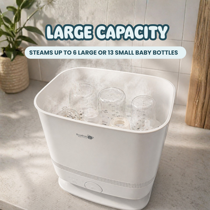 Large Capacity Steam Steriliser for Baby Bottles, Dummies, Toys, and Everyday Accessories