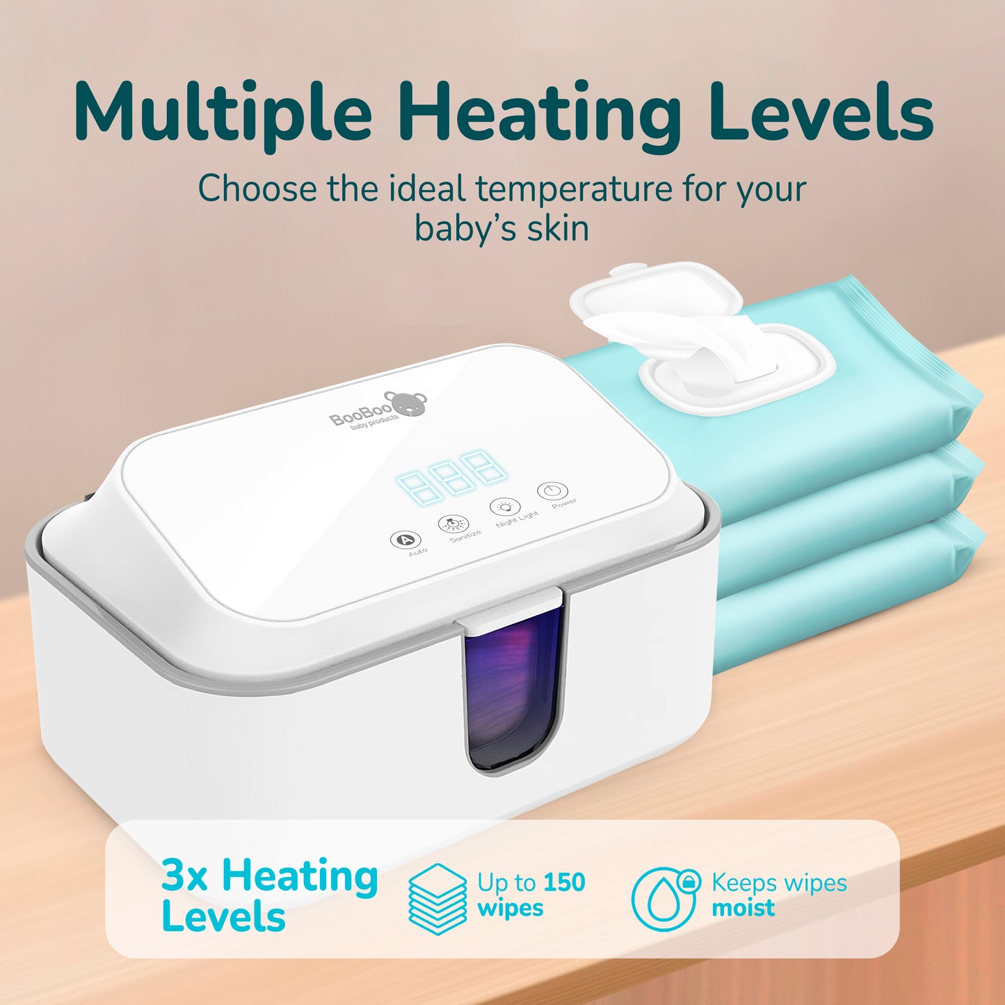 Wipe Warmer with UV & Night Light