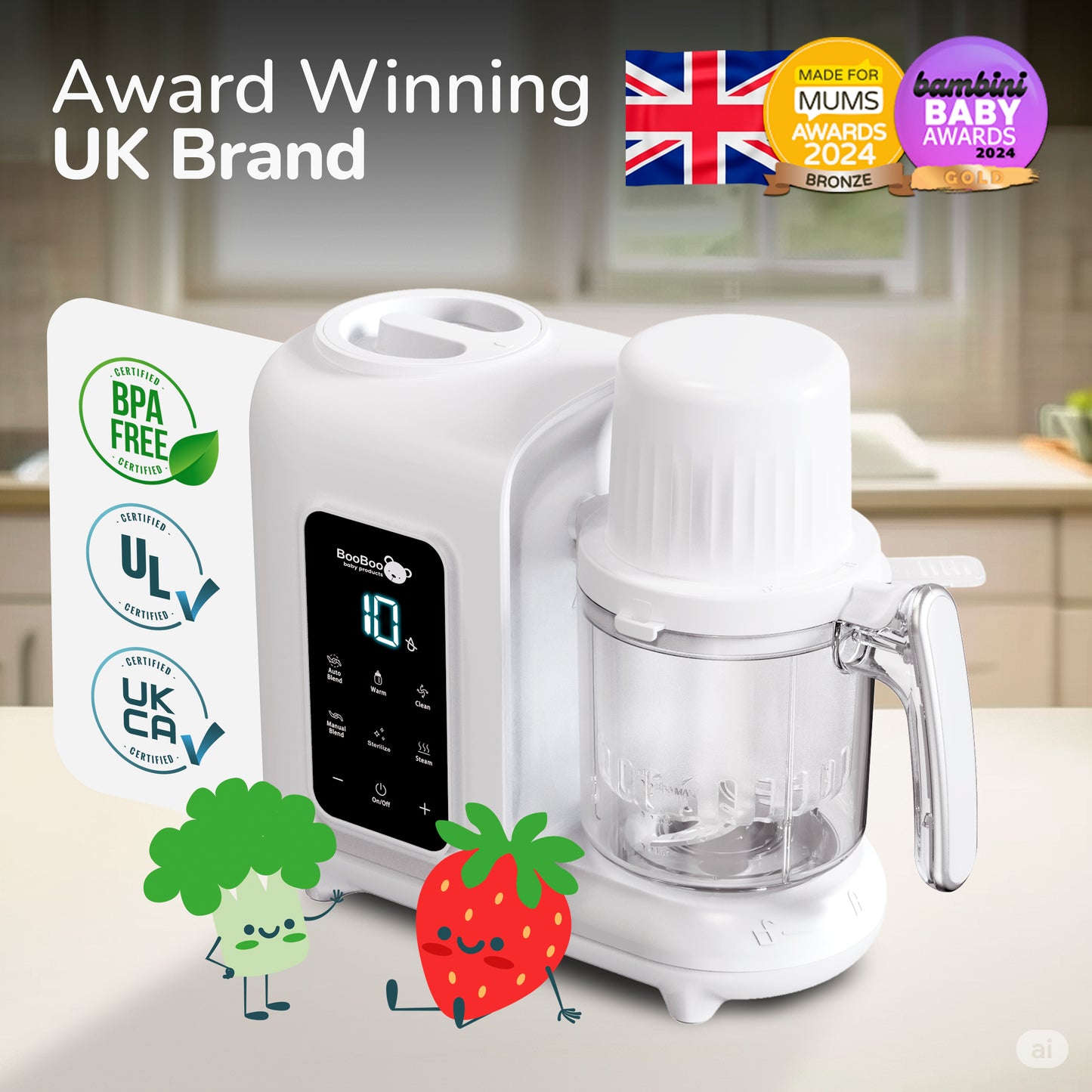 PuréePro® V2 Baby Food Maker, 5 in 1 Multifunctional Processor